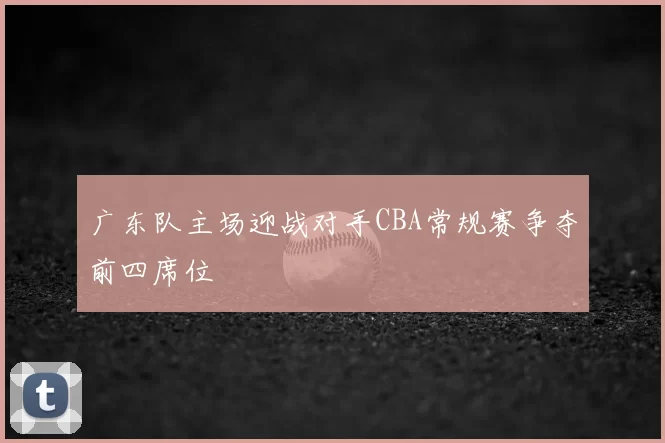 广东队主场迎战对手CBA常规赛争夺前四席位